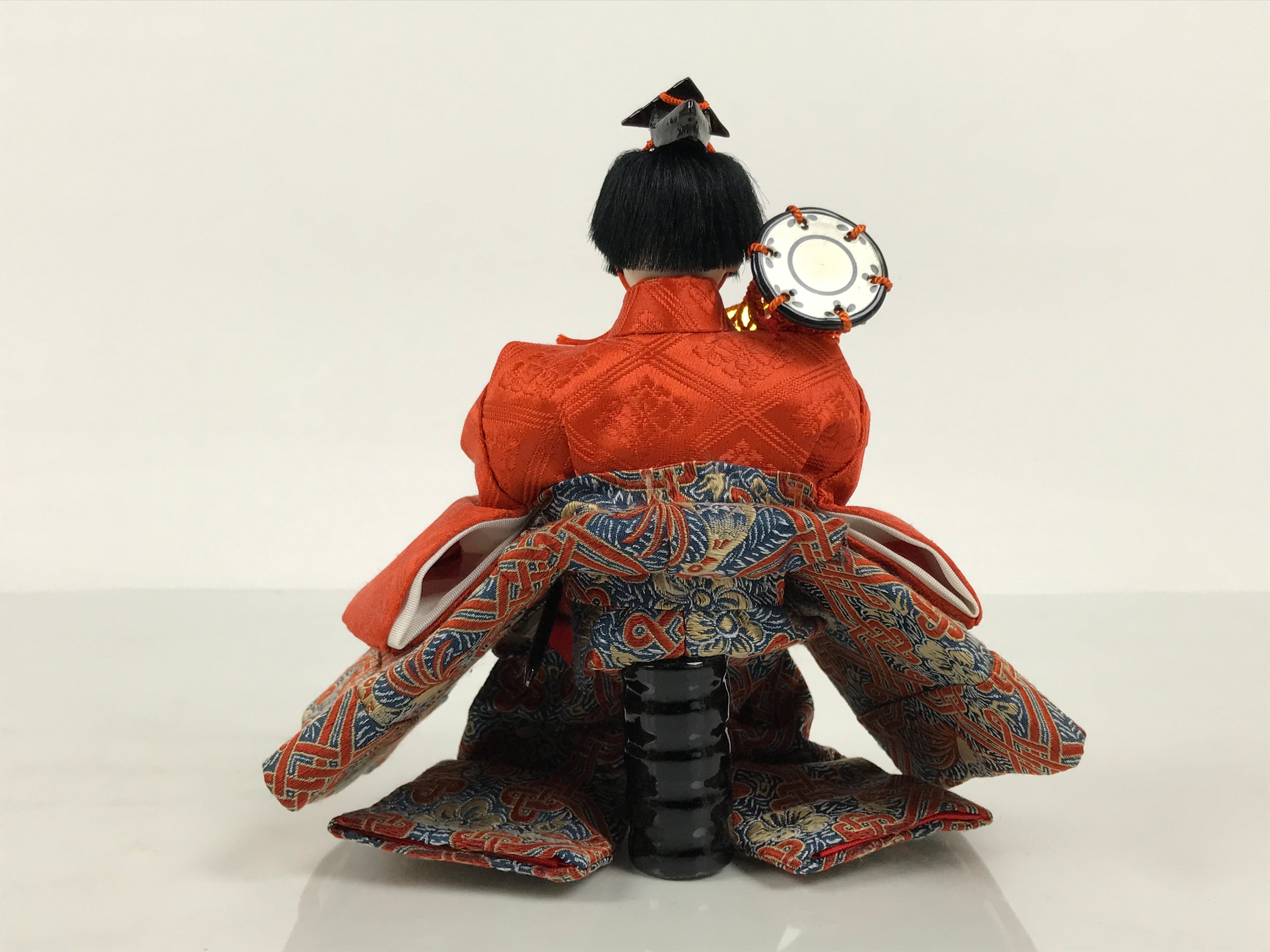 Japanese Goninbayashi Court Musician Hina Ningyo Doll Vtg Girls' Day Drum ID711-AD - Doll-chidorivintage.com