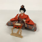 Japanese Goninbayashi Court Musician Hina Ningyo Doll Vtg Girls' Day Drum ID713-AD - Doll-chidorivintage.com