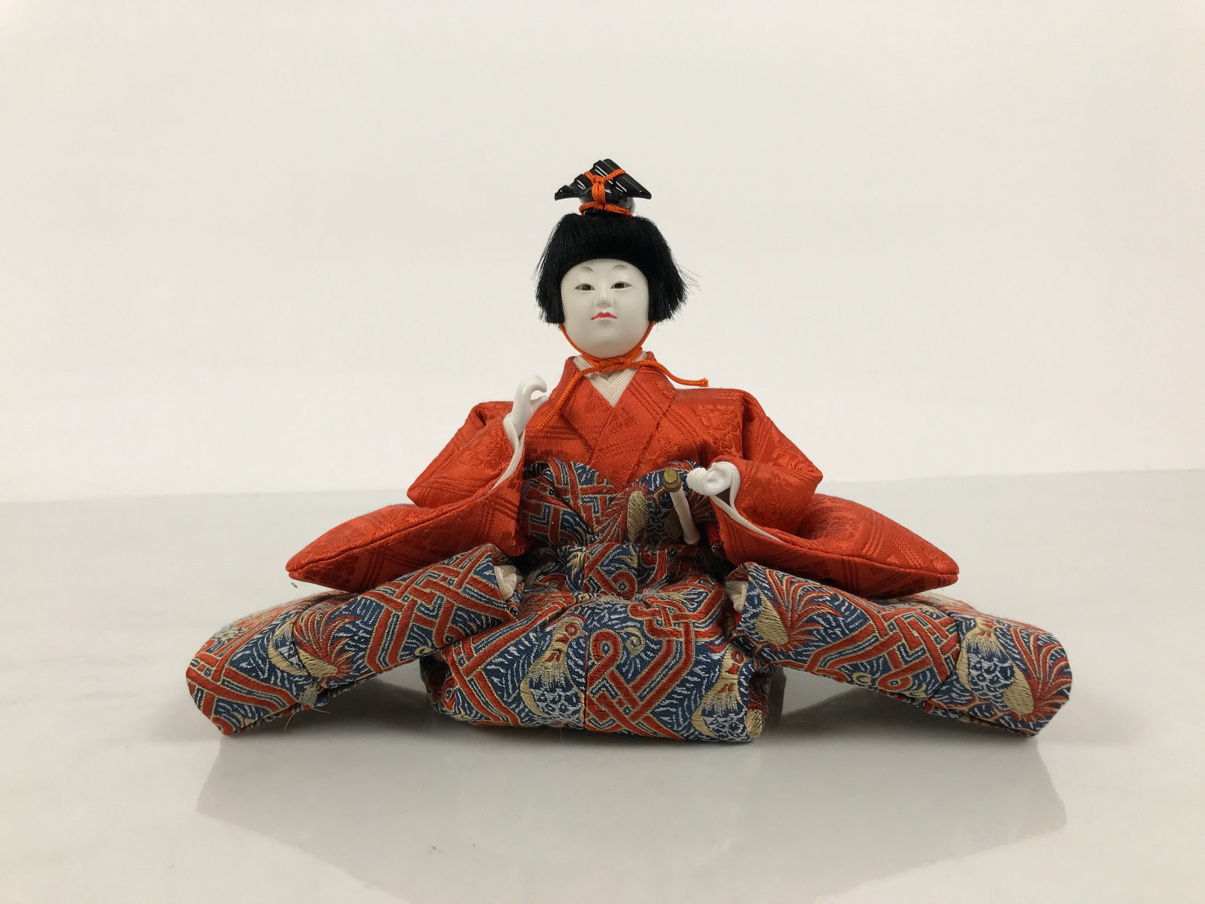 Japanese Goninbayashi Court Musician Hina Ningyo Doll Vtg Girls' Day Drum ID713-AD - Doll-chidorivintage.com