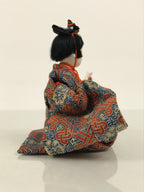 Japanese Goninbayashi Court Musician Hina Ningyo Doll Vtg Girls' Day Flute ID714-AD - Doll-chidorivintage.com