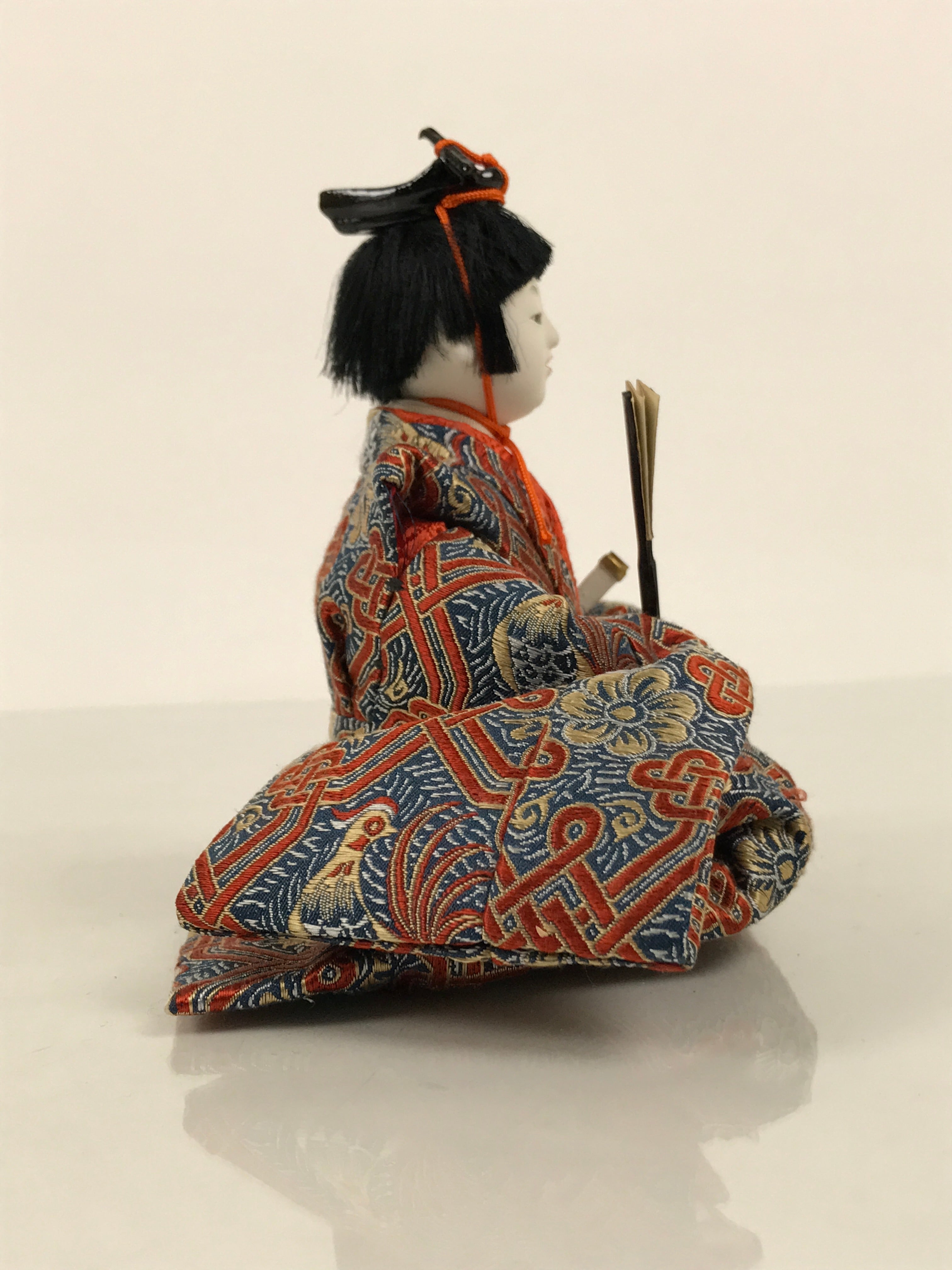 Japanese Goninbayashi Court Musician Hina Ningyo Doll Vtg Girls' Day Fan ID715-AD - Doll-chidorivintage.com