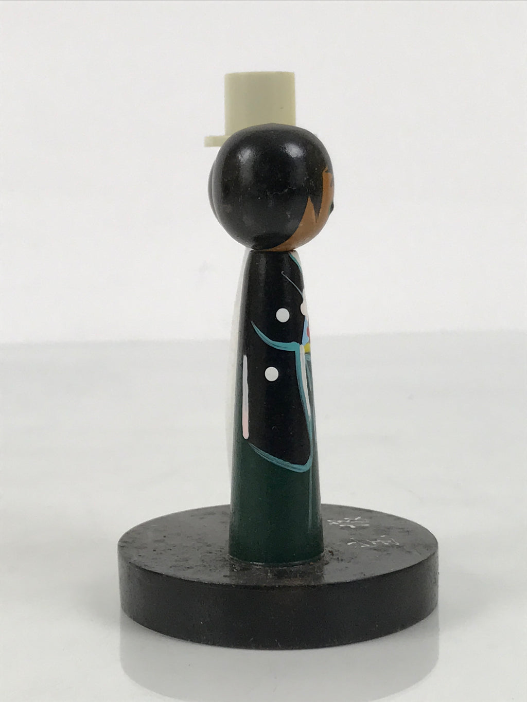 Japanese Wood Kokeshi Doll Actor Vtg Takarazuka Pair Souvenir Black White KF851-AD - Kokeshi-chidorivintage.com