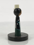 Japanese Wood Kokeshi Doll Actor Vtg Takarazuka Pair Souvenir Black White KF851-AD - Kokeshi-chidorivintage.com