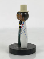 Japanese Wood Kokeshi Doll Actor Vtg Takarazuka Pair Souvenir Black White KF851-AD - Kokeshi-chidorivintage.com