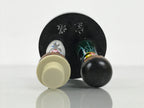 Japanese Wood Kokeshi Doll Actor Vtg Takarazuka Pair Souvenir Black White KF851-AD - Kokeshi-chidorivintage.com