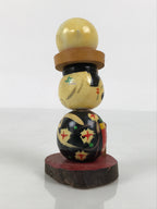 Japanese Wooden Kokeshi Doll Figurine Vtg Wobbly Head Sakurajima Radish KF853-AD - Kokeshi-chidorivintage.com
