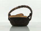 Japanese Wood Kokeshi Doll Vtg Hakuba Souvenir Kids Hanging Pot Brown KF855-AD - Kokeshi-chidorivintage.com