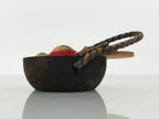 Japanese Wood Kokeshi Doll Vtg Hakuba Souvenir Kids Hanging Pot Brown KF855-AD - Kokeshi-chidorivintage.com