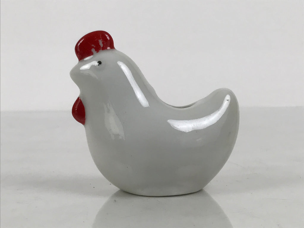 Japanese Porcelain Chicken Toothpick Holder Youjitate Zodiac Figurine White Y584-OT - Misc-chidorivintage.com