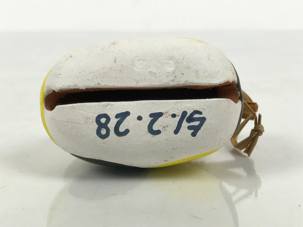 Japanese Clay Bell Dorei Sheep Vtg Tsuchi-Suzu Zodiac Animal White Blue DR698-AD - Dorei-chidorivintage.com