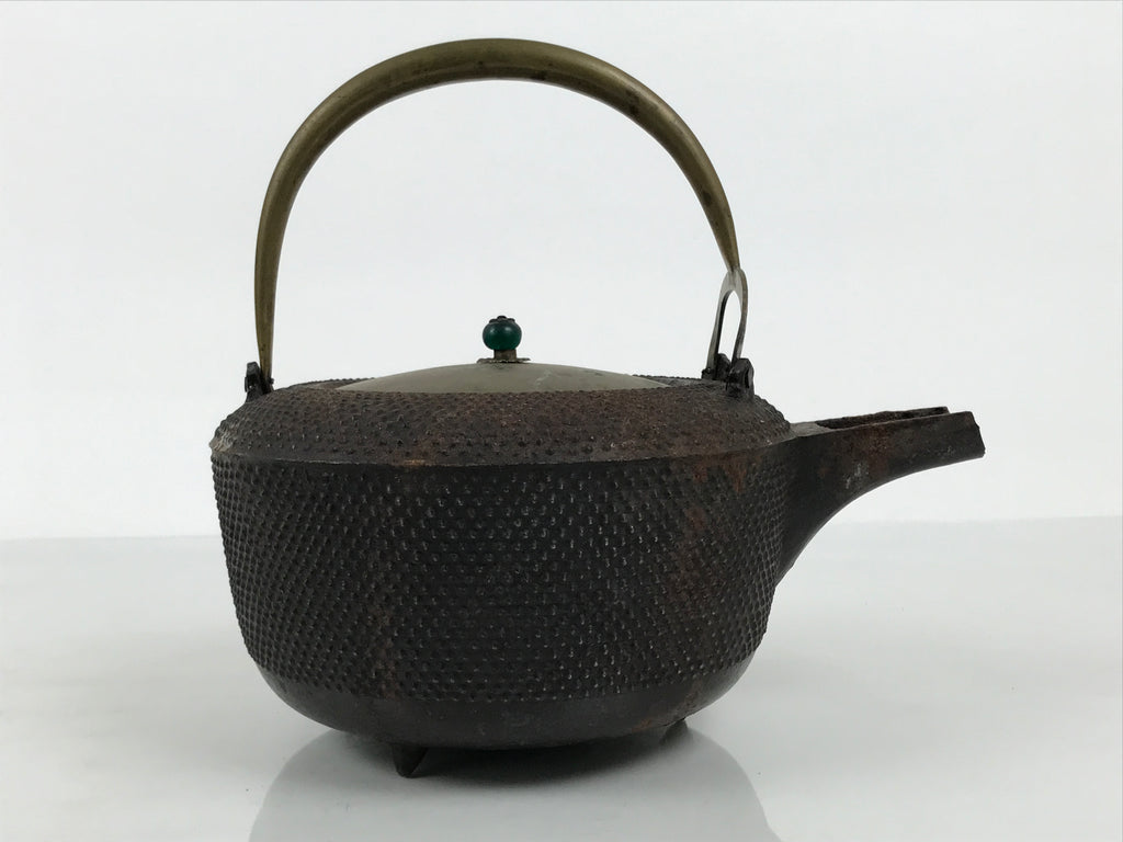 Antique Japanese Cast Iron Tetsubin Kettle Teapot Tea Ceremony Nanbu Tekki T171-KT - Kettle-chidorivintage.com