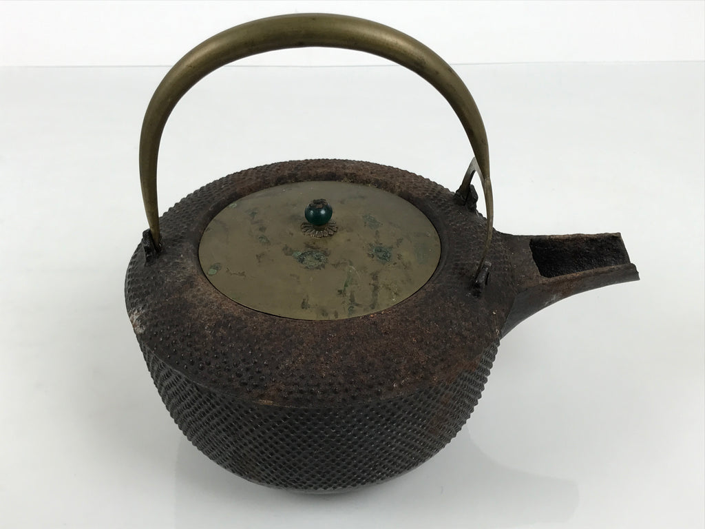 Antique Japanese Cast Iron Tetsubin Kettle Teapot Tea Ceremony Nanbu Tekki T171-KT - Kettle-chidorivintage.com