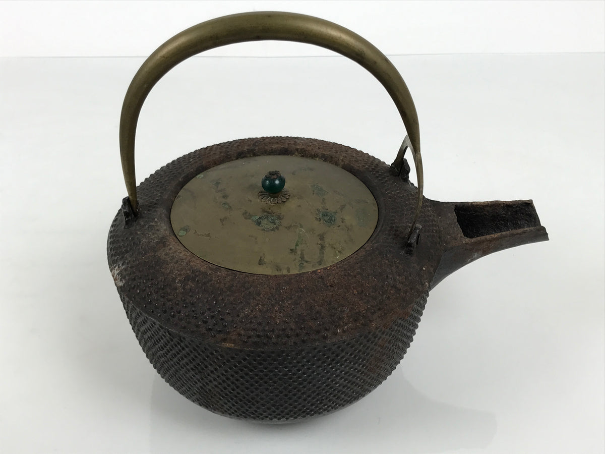 Antique Japanese Cast Iron Tetsubin Kettle Teapot Tea Ceremony Nanbu Tekki T171-KT - Kettle-chidorivintage.com