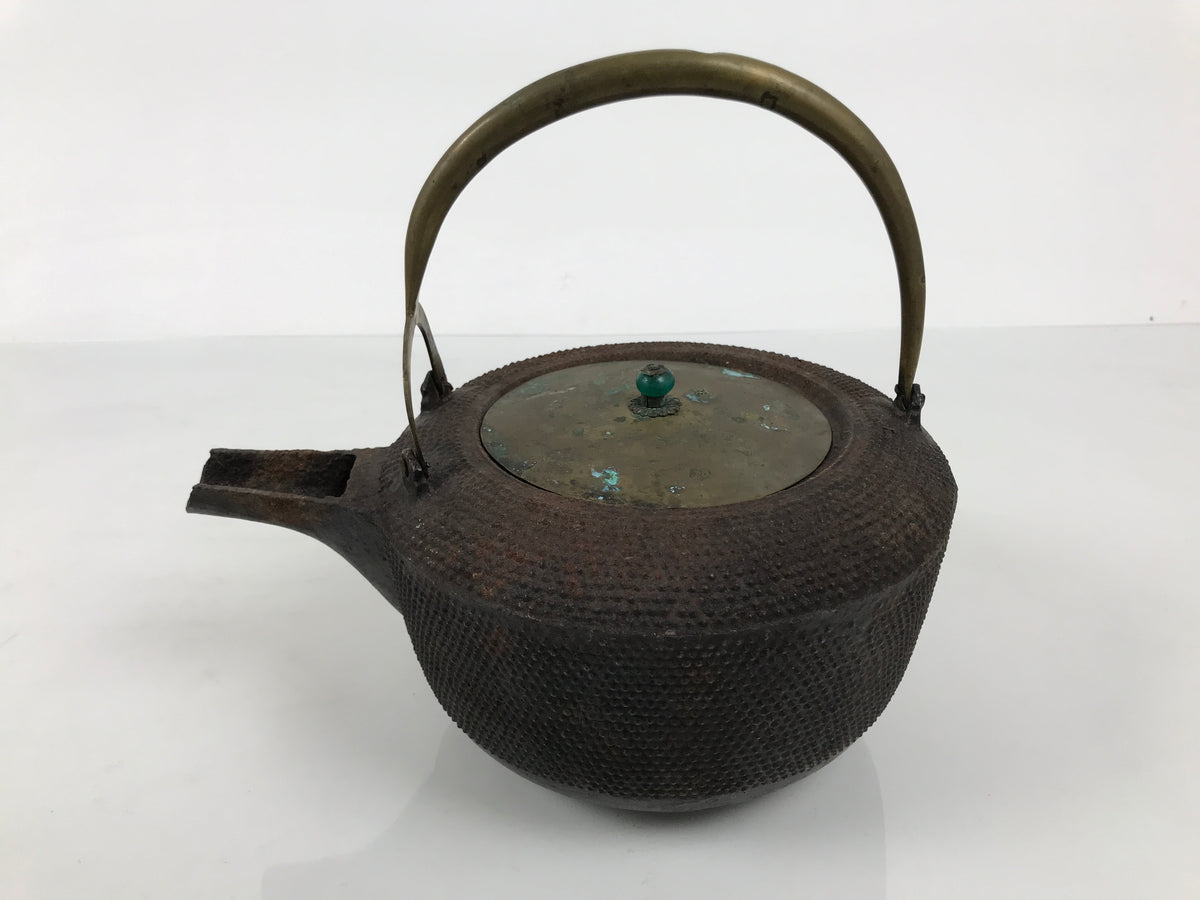 Antique Japanese Cast Iron Tetsubin Kettle Teapot Tea Ceremony Nanbu Tekki T172-KT - Kettle-chidorivintage.com