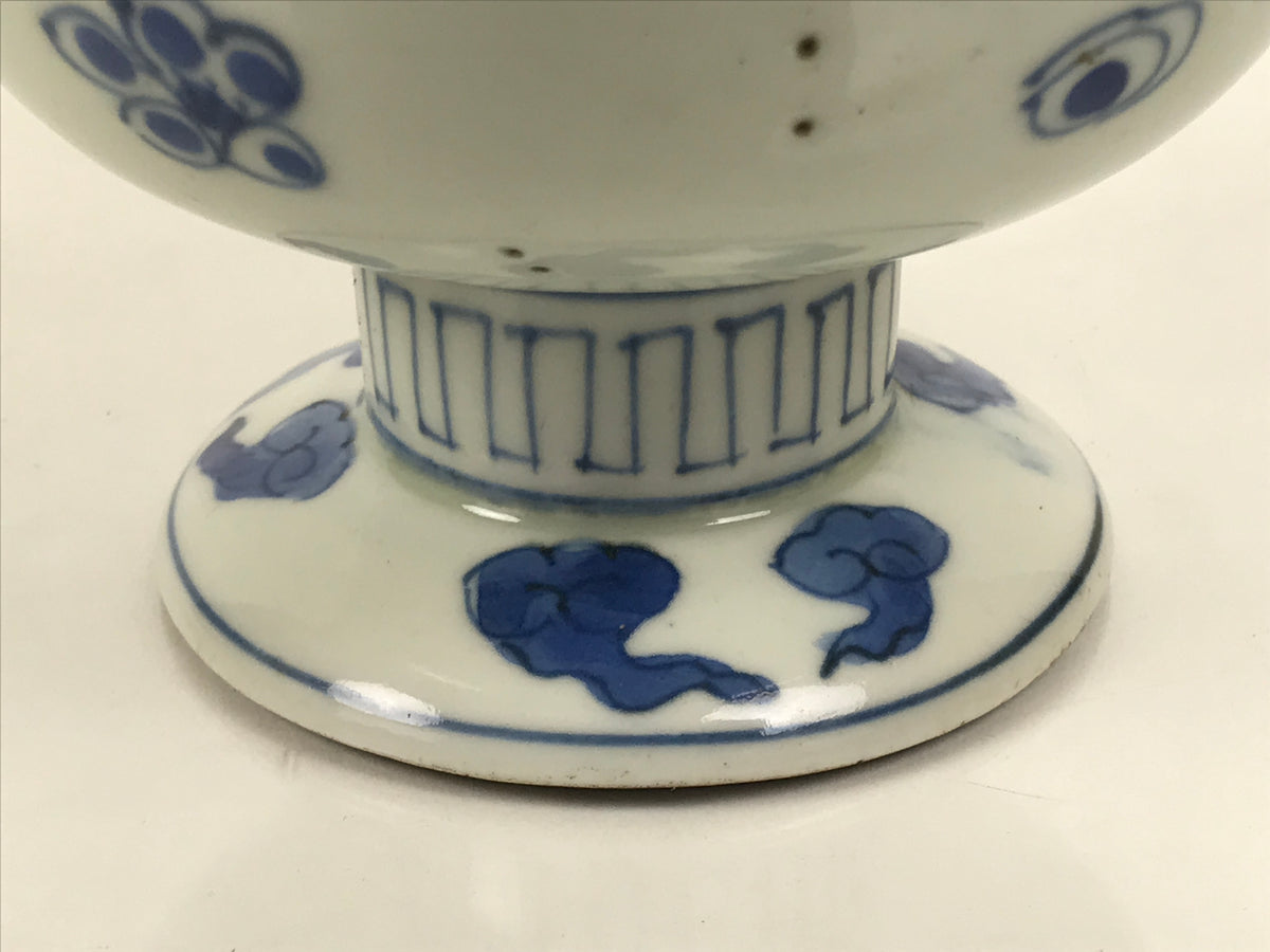 Antique Japanese Porcelain Haisen Sake Cup Washing Basin Sometsuke Meiji Y630-KT - Sake Cup-chidorivintage.com