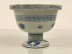 Antique Japanese Porcelain Haisen Sake Cup Washing Basin Sometsuke Meiji Y630-KT - Sake Cup-chidorivintage.com
