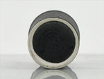 Japanese Ceramic Tall Sake Cup Vtg Pottery Guinomi Ochoko Textured Black TC627-KT - Sake Cup-chidorivintage.com