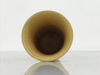 Japanese Ceramic Tall Sake Cup Vtg Pottery Guinomi Ochoko Textured Beige TC629-KT - Sake Cup-chidorivintage.com