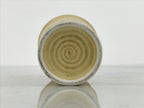 Japanese Ceramic Tall Sake Cup Vtg Pottery Guinomi Ochoko Textured Beige TC629-KT - Sake Cup-chidorivintage.com