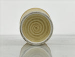 Japanese Ceramic Tall Sake Cup Vtg Pottery Guinomi Ochoko Textured Beige TC629-KT - Sake Cup-chidorivintage.com
