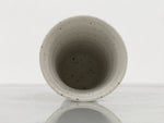 Japanese Ceramic Tall Sake Cup Vtg Pottery Guinomi Ochoko White Dots TC631-KT - Sake Cup-chidorivintage.com
