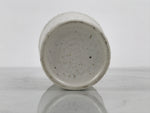 Japanese Ceramic Tall Sake Cup Vtg Pottery Guinomi Ochoko White Dots TC631-KT - Sake Cup-chidorivintage.com