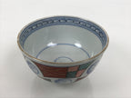 Japanese Porcelain Rice Bowl Chawan Vtg Owan White Blue Red Green Gold Y624-KT - Bowl-chidorivintage.com