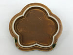 Japanese Oribe Ceramic Snack Bowl Lidded Kashiki Pottery Plum Blossom Brown Y582-KT - Bowl-chidorivintage.com