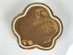 Japanese Oribe Ceramic Snack Bowl Lidded Kashiki Pottery Plum Blossom Brown Y582-KT - Bowl-chidorivintage.com