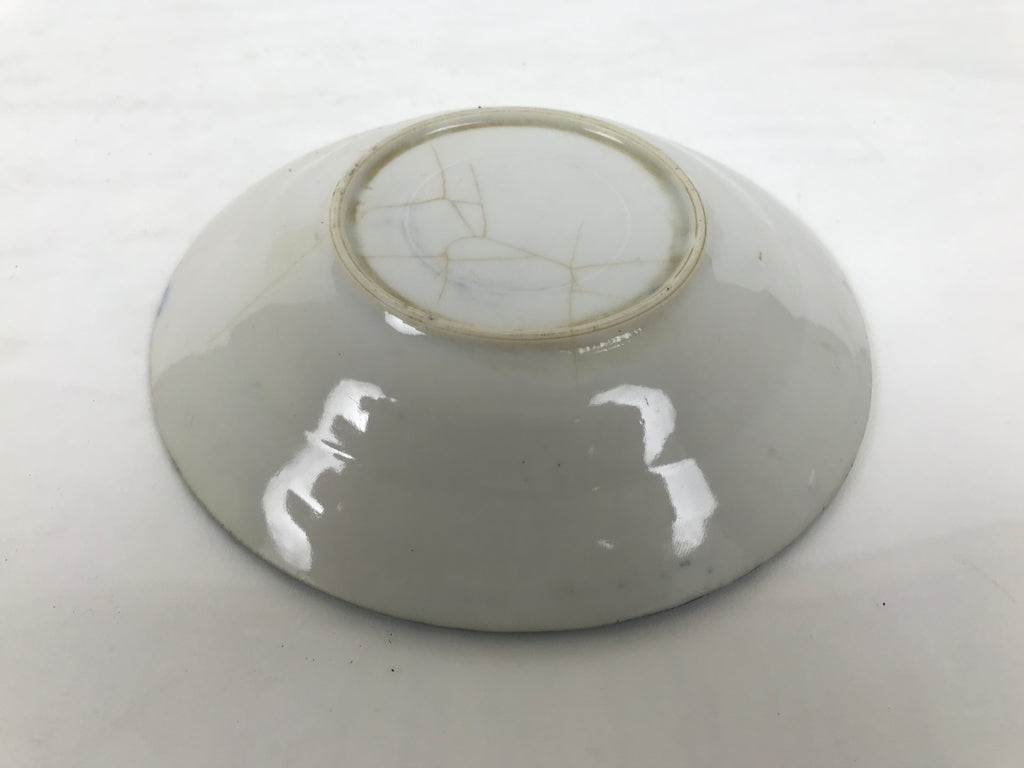 Japanese Porcelain Small Deep Plate Kozara Vtg Blue White Sometsuke Dragon Y580-KT - Plate-chidorivintage.com