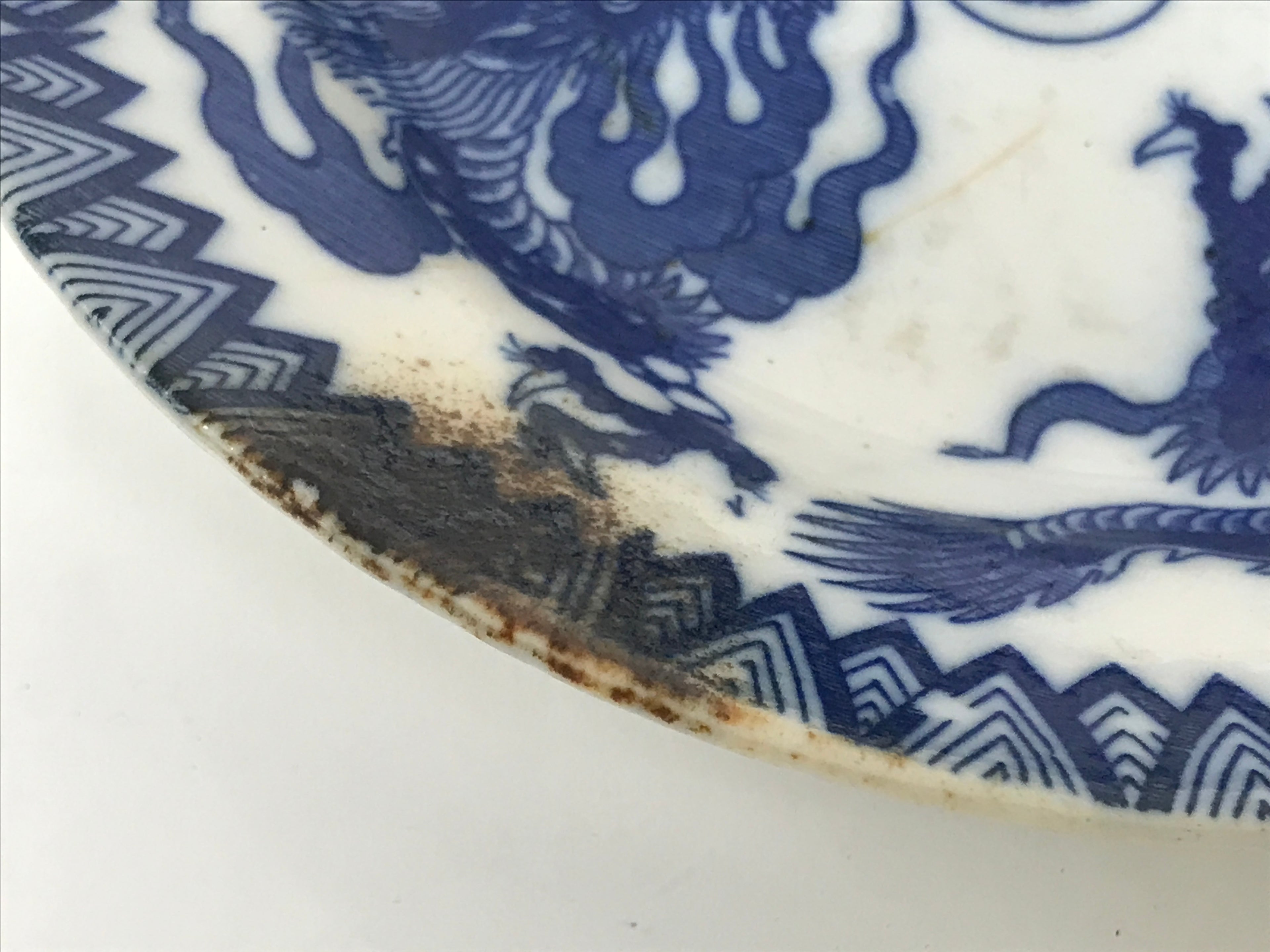 Japanese Porcelain Small Deep Plate Kozara Vtg Blue White Sometsuke Dragon Y580-KT - Plate-chidorivintage.com