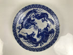 Japanese Porcelain Small Deep Plate Kozara Vtg Blue White Sometsuke Dragon Y581-KT - Plate-chidorivintage.com