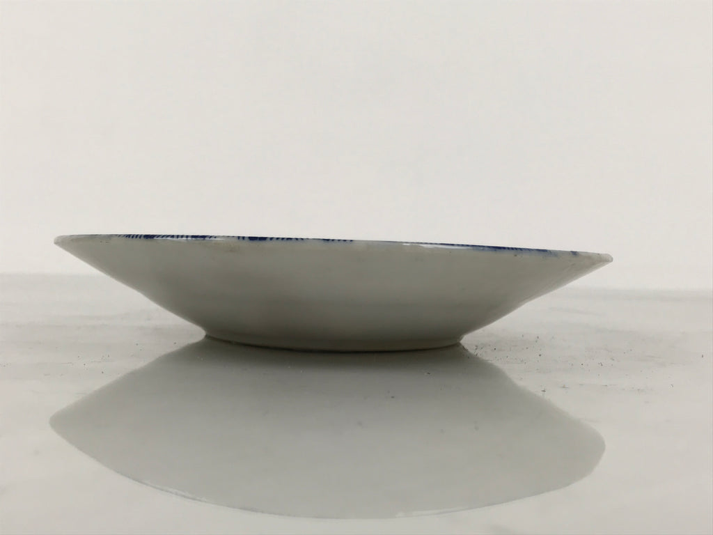 Japanese Porcelain Small Deep Plate Kozara Vtg Blue White Sometsuke Dragon Y581-KT - Plate-chidorivintage.com