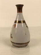 Japanese Kutani Porcelain Sake Bottle Tokkuri Vtg Kimono Woman Folding Fan TS930-KT - Sake Bottle-chidorivintage.com