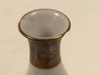 Japanese Kutani Porcelain Sake Bottle Tokkuri Vtg Kimono Woman Folding Fan TS930-KT - Sake Bottle-chidorivintage.com