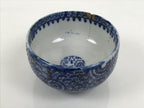 Japanese Sometsuke Porcelain Teacup Yunomi Vtg White Blue Circle Floral TC649-KT - Teacup-chidorivintage.com