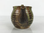 Japanese Oribe Ware Ceramic Soy Sauce Dispenser Shoyusashi Pot Brown Green Y577-KT - Pot-chidorivintage.com