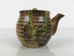 Japanese Oribe Ware Ceramic Soy Sauce Dispenser Shoyusashi Pot Brown Green Y577-KT - Pot-chidorivintage.com