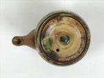 Japanese Oribe Ware Ceramic Soy Sauce Dispenser Shoyusashi Pot Brown Green Y577-KT - Pot-chidorivintage.com