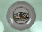 Japanese Porcelain Large Plate Vtg Tiger Shunga Bottom Pink Ozara Display Y586-KT - Plate-chidorivintage.com