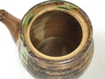 Japanese Oribe Ware Ceramic Soy Sauce Dispenser Shoyusashi Pot Brown Green Y577-KT - Pot-chidorivintage.com