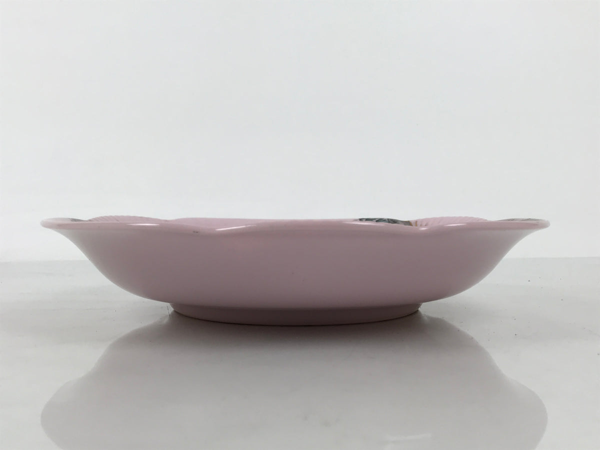Japanese Porcelain Large Plate Vtg Tiger Shunga Bottom Pink Ozara Display Y586-KT - Plate-chidorivintage.com