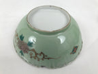 Japanese Porcelain Round Large Bowl Vtg Crane Turtle Longevity Green Gold Y585-KT - Bowl-chidorivintage.com