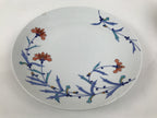 Japanese Porcelain Large Plate Vtg Flower Nadeshiko Sometsuke Tray Dish Y589-KT - Plate-chidorivintage.com