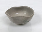 Japanese Ceramic Water Cooling Bowl Vtg Yuzamashi Katakuchi Light Gray Y578-KT - Bowl-chidorivintage.com