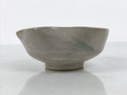 Japanese Ceramic Water Cooling Bowl Vtg Yuzamashi Katakuchi Light Gray Y578-KT - Bowl-chidorivintage.com