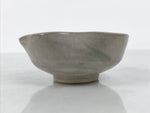 Japanese Ceramic Water Cooling Bowl Vtg Yuzamashi Katakuchi Light Gray Y578-KT - Bowl-chidorivintage.com