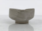 Japanese Ceramic Water Cooling Bowl Vtg Yuzamashi Katakuchi Light Gray Y578-KT - Bowl-chidorivintage.com