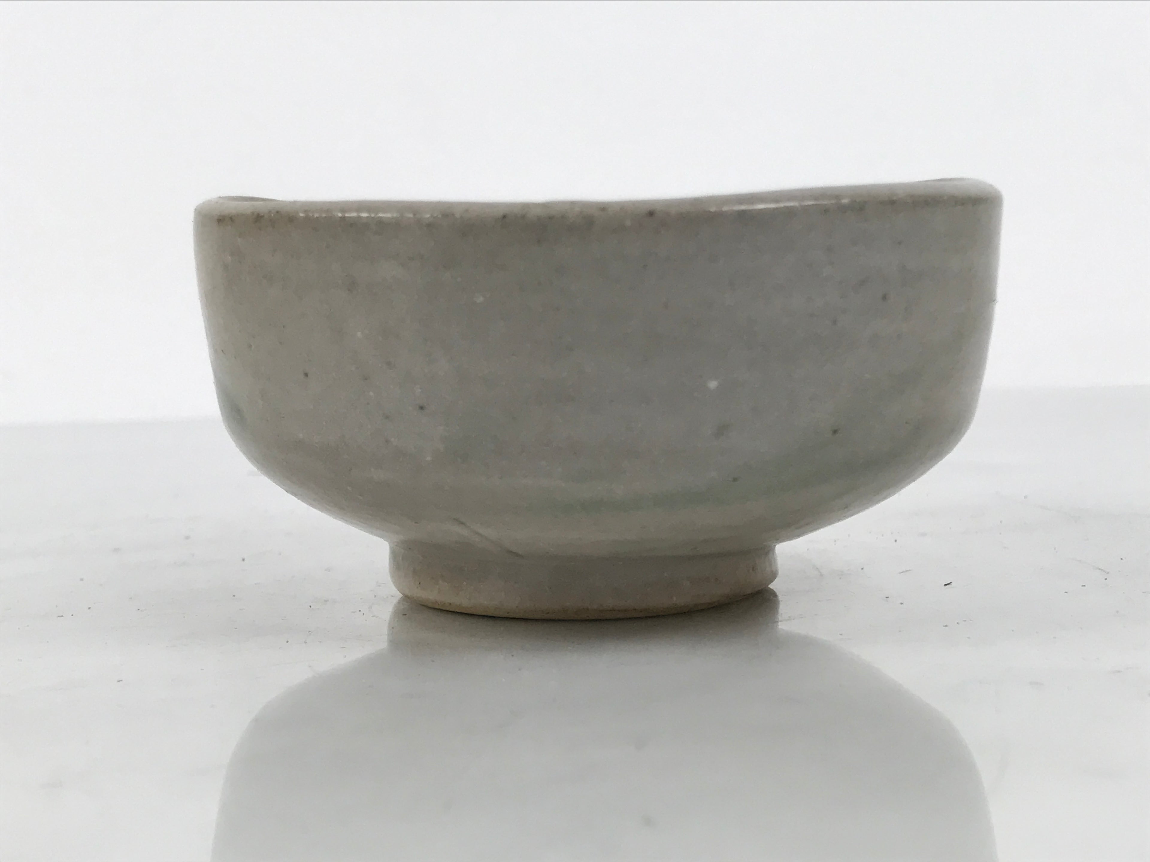 Japanese Ceramic Water Cooling Bowl Vtg Yuzamashi Katakuchi Light Gray Y578-KT - Bowl-chidorivintage.com