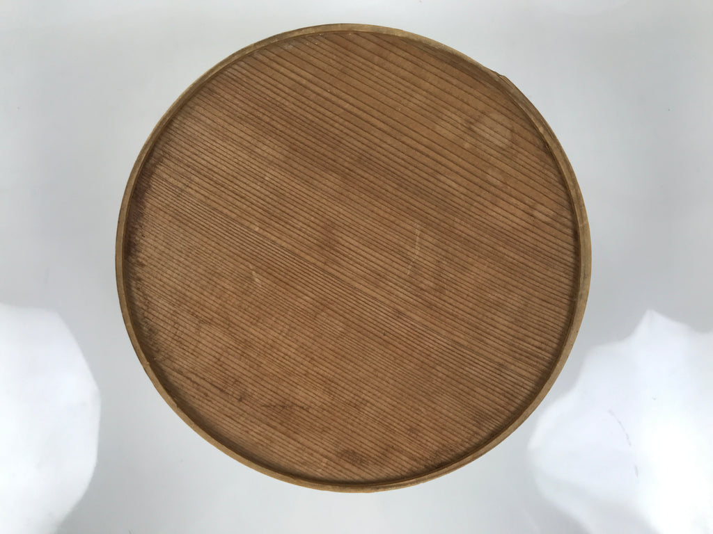 Japanese Wooden Wastewater Bowl Kensui Vtg Round Container Tea Ceremony L618-KT - Bowl-chidorivintage.com